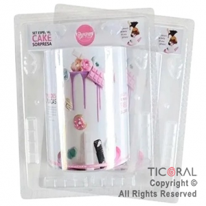 SET DE 2 PLACAS CAKE SORPRESA TAMA�O ESPECIAL 2 x 1